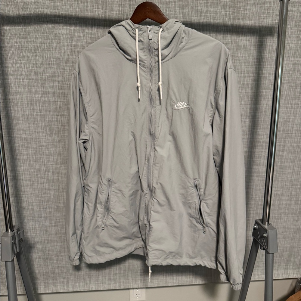 Nike Light Gray Hooded Jacket